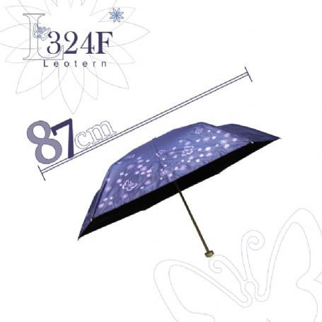 L324F(蝴蝶) 三折輕量抗斷雨傘(色膠)